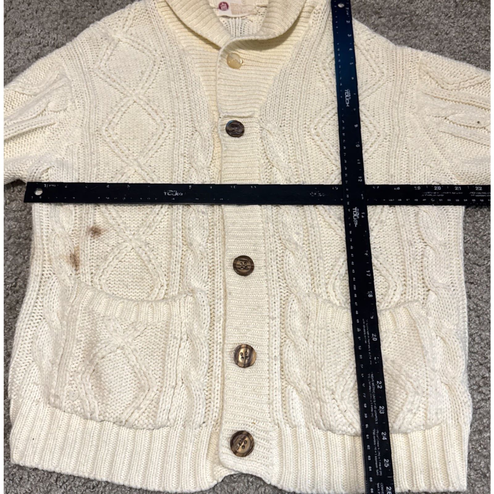 Vintage VINTAGE Kings Road Cardigan Sweater White M Size M / US 6-8 / IT 42-44 - 8 Thumbnail
