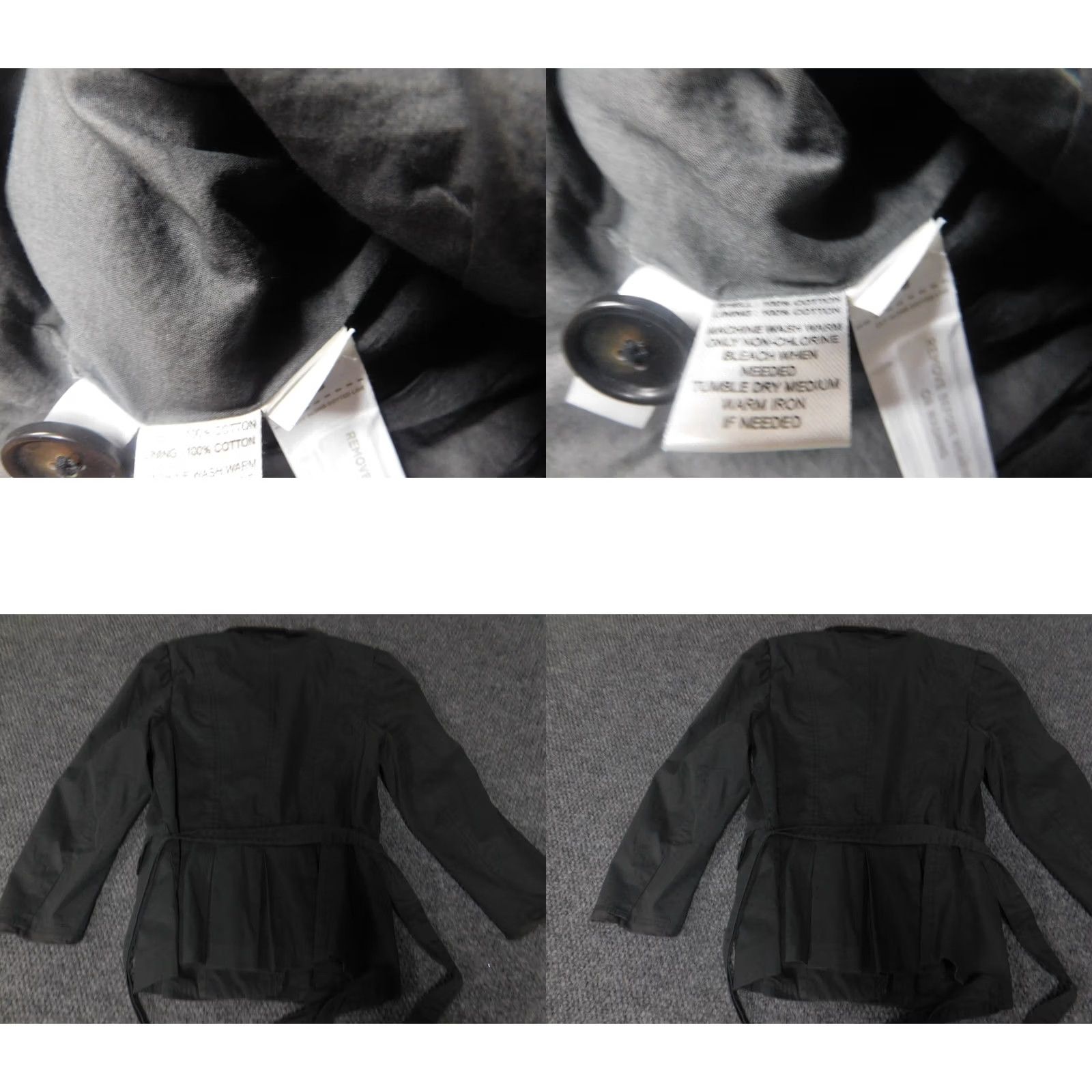 Ann Taylor Ann Taylor Loft Jacket Ladies 4 Gray Trench Coat Button Collar Long Sleeve Cotton Knit Embroidered Casual Mid-Length Belt Size S / US 4 / IT 40 - 8 Thumbnail