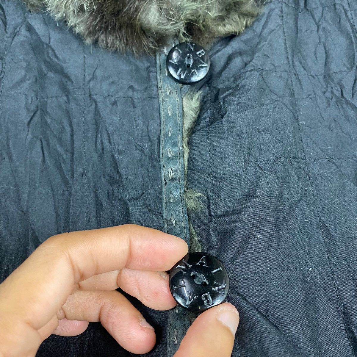 Balmain × Vintage VINTAGE BALMAIN PARIS RABBIT FUR & SILK REVERSIBLE JACKET Size L / US 10 / IT 46 - 9 Thumbnail
