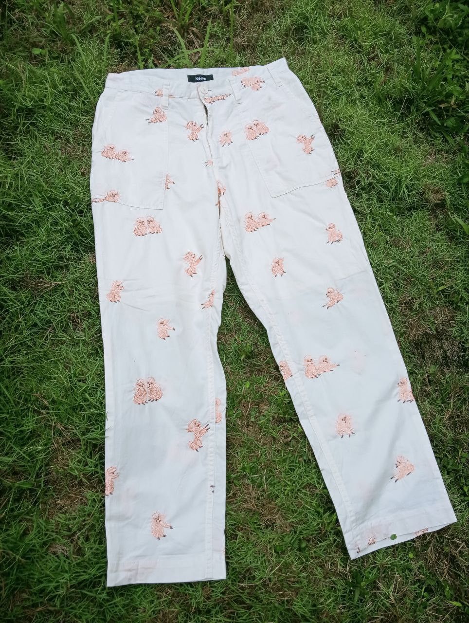 Issey Miyake VINTAGE NE-NET ISSEY MIYAKE EMBROIDERY PANTS Size US 31 - 3 Thumbnail