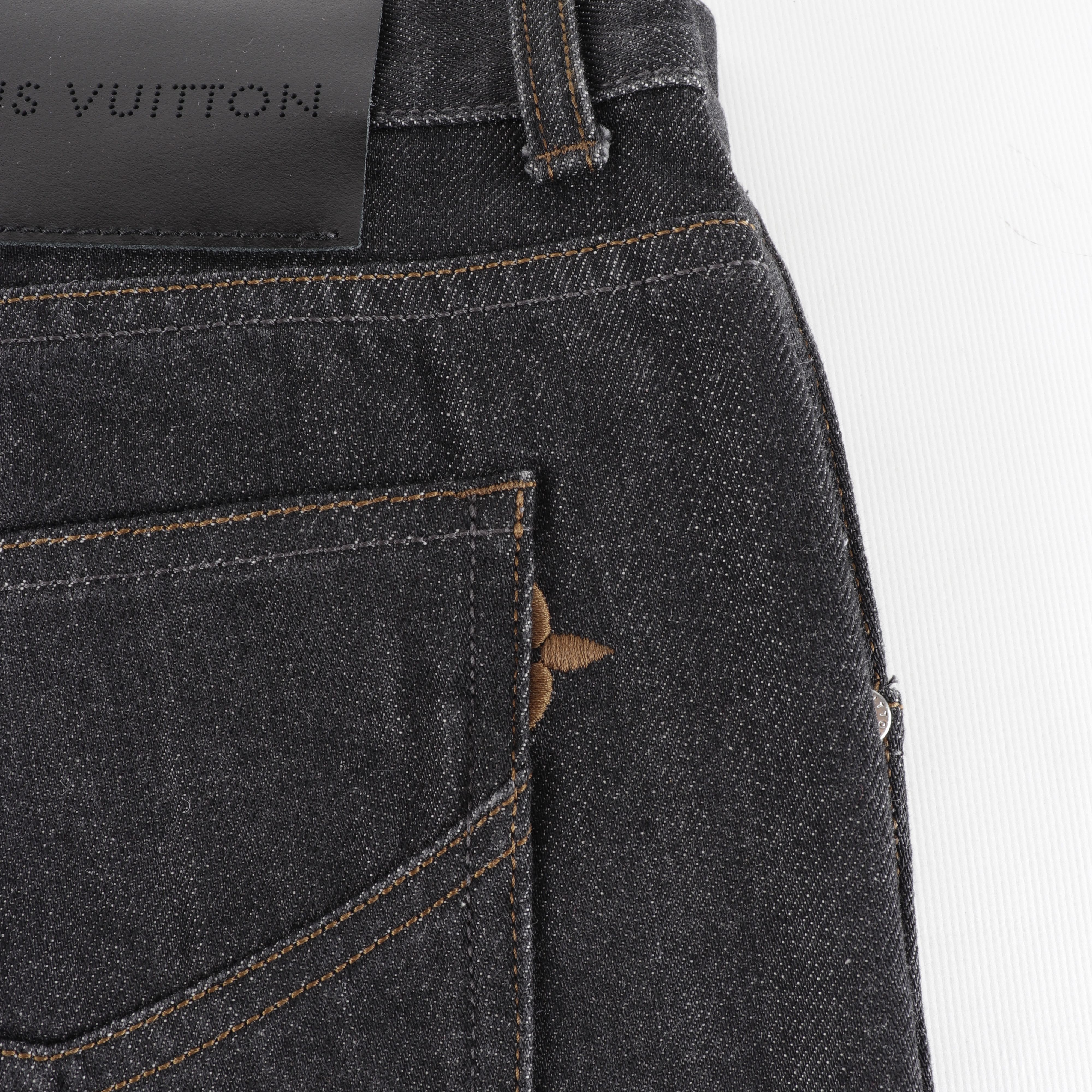 Louis Vuitton Louis Vuitton Size FR42 Brown Fleur LV Logo Black Jeans Size US 32 / EU 48 - 13 Thumbnail