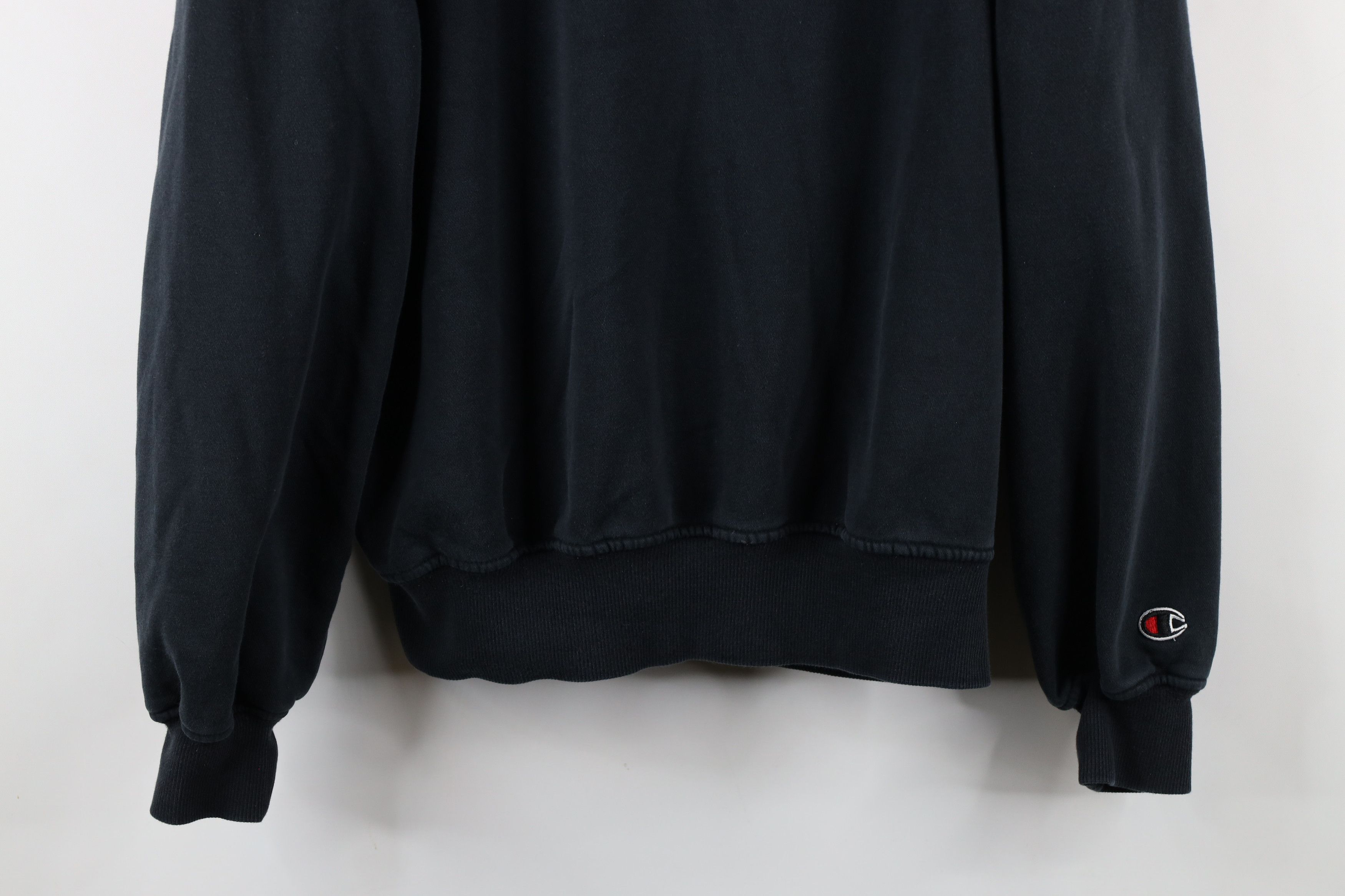 Champion × Vintage Vintage 90s Champion Blank Crewneck Sweatshirt Black Size US M / EU 48-50 / 2 - 3 Thumbnail