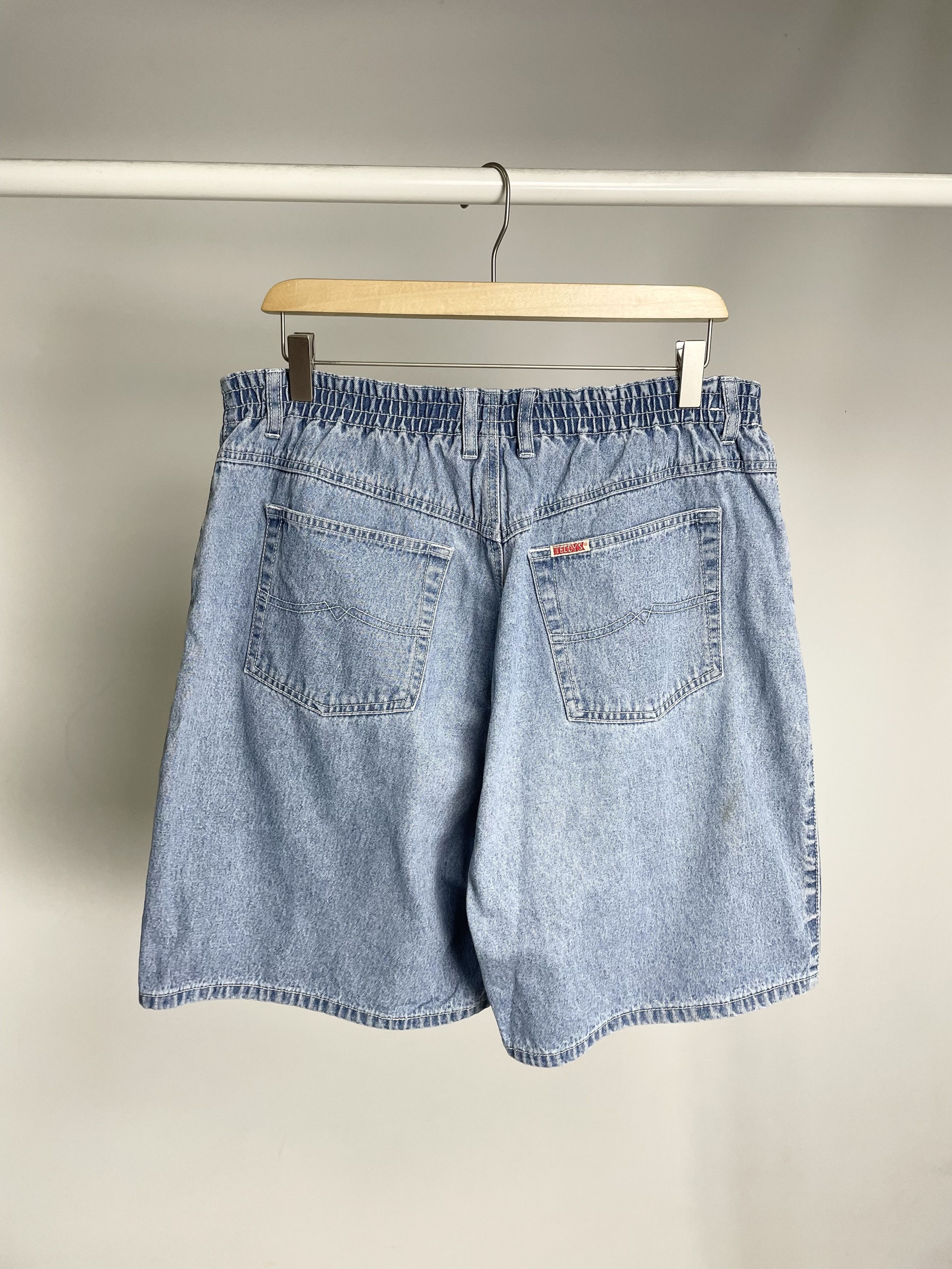 Teddy Fresh Teddy`s ( Size 36 ) Vintage Light Blue denim Shorts Jorts Size US 36 / EU 52 - 4 Thumbnail