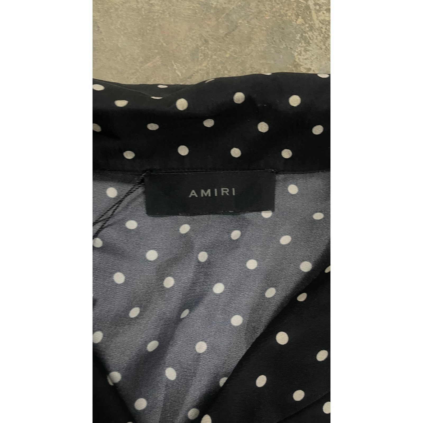 Amiri Amiri Polka Dot Silk Button Up Black Cream Used Large Size US L / EU 52-54 / 3 - 3 Thumbnail