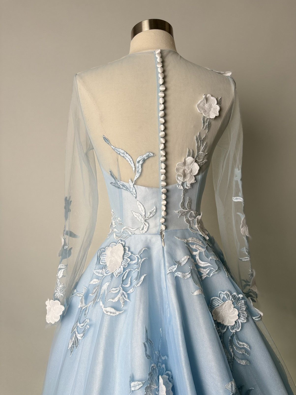 Other Brand New US 8 Baby Blue Floral Anna Augusta Dress Size M / US 6-8 / IT 42-44 - 8 Thumbnail
