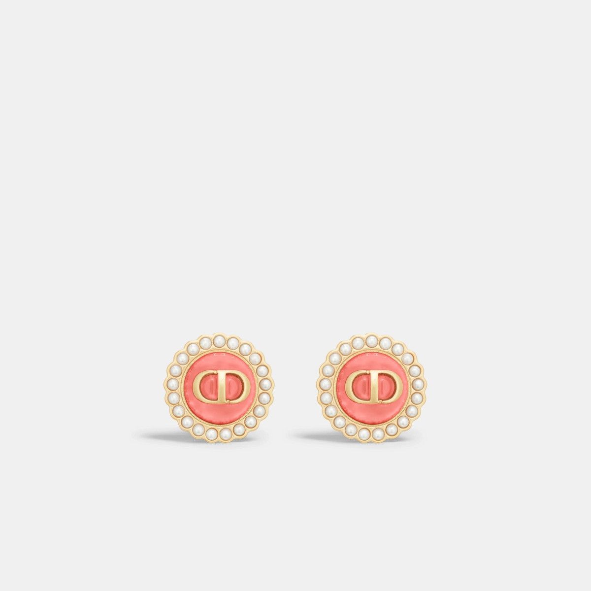 Dior o1bcso1str0126 Size:OS/Baroque Stud Earrings in Golden/White Size ONE SIZE - 1 Thumbnail