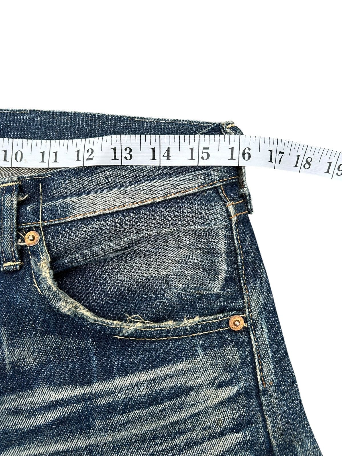 Kapital Vintage Levis Big E 501 Selvedge Distressed Denim Jeans Size US 32 / EU 48 - 19 Thumbnail