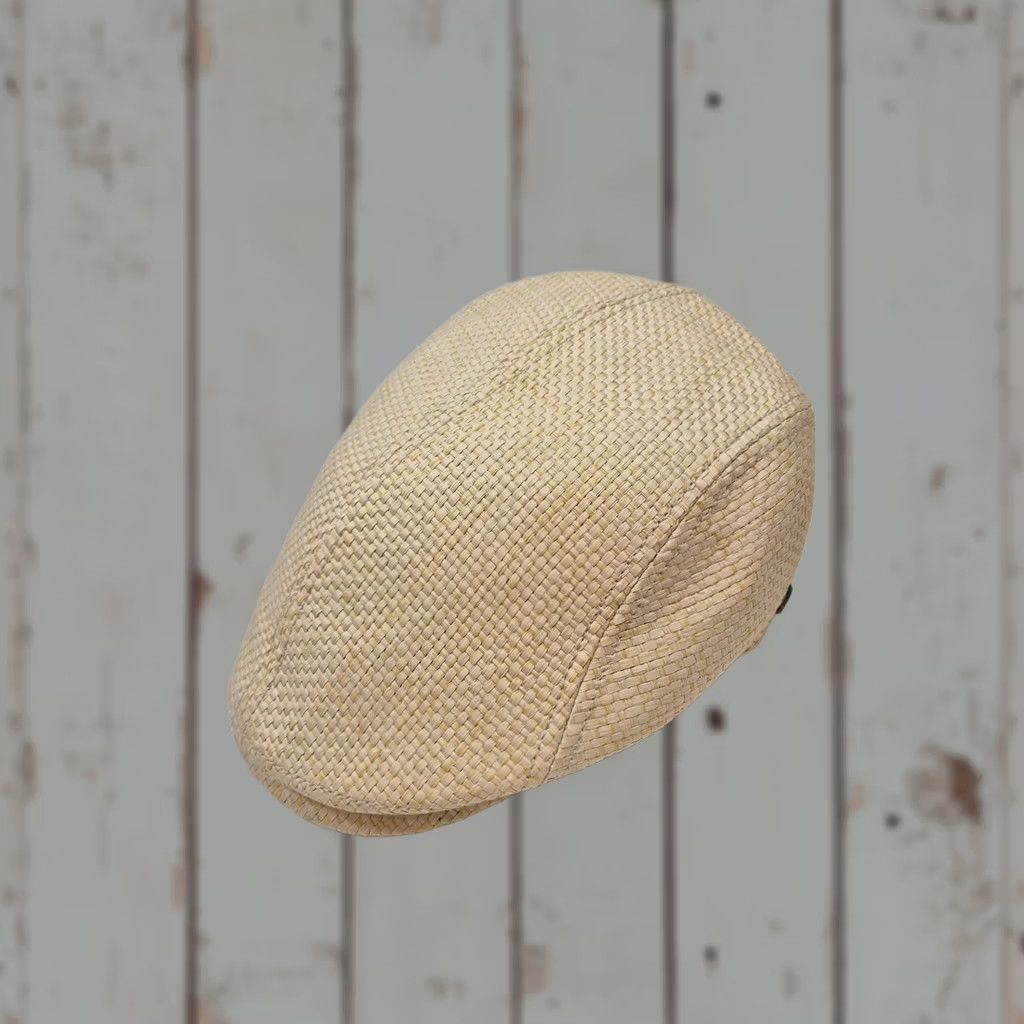 Vintage Göttmann Hat Flat Cap L Beige Straw Lined Lightweight Mens Cap Size ONE SIZE - 1 Thumbnail