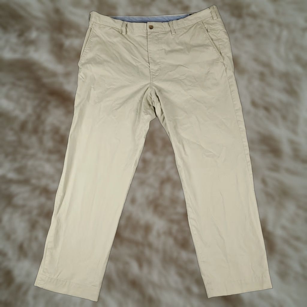 Ralph Lauren Ralph Lauren Pants Mens 40x30 Beige Stretch Straight Flat Front Chino Trousers Size US 40 / EU 56 - 1 Thumbnail
