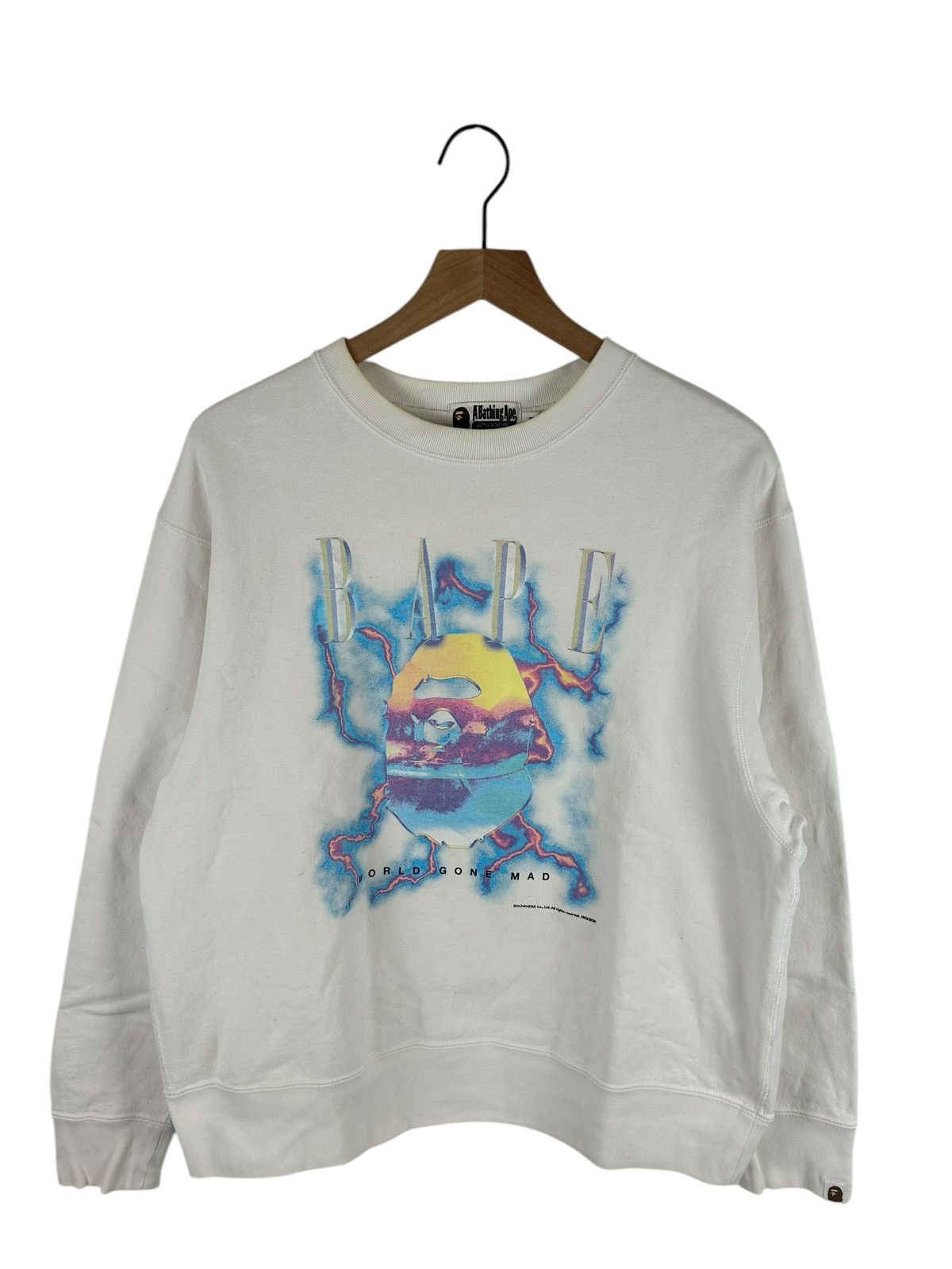 Bape Bape Lightning Head Logo Sweatshirt Size US M / EU 48-50 / 2 - 1 Thumbnail