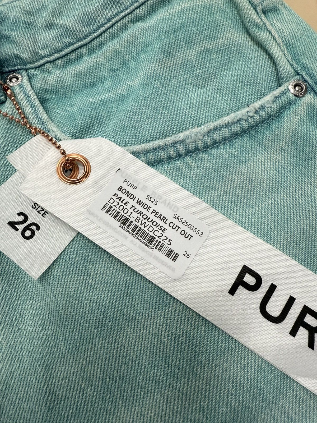 Other Purple Brand Wide Turquoise Pants Size 26" / US 2 / IT 38 - 3 Thumbnail