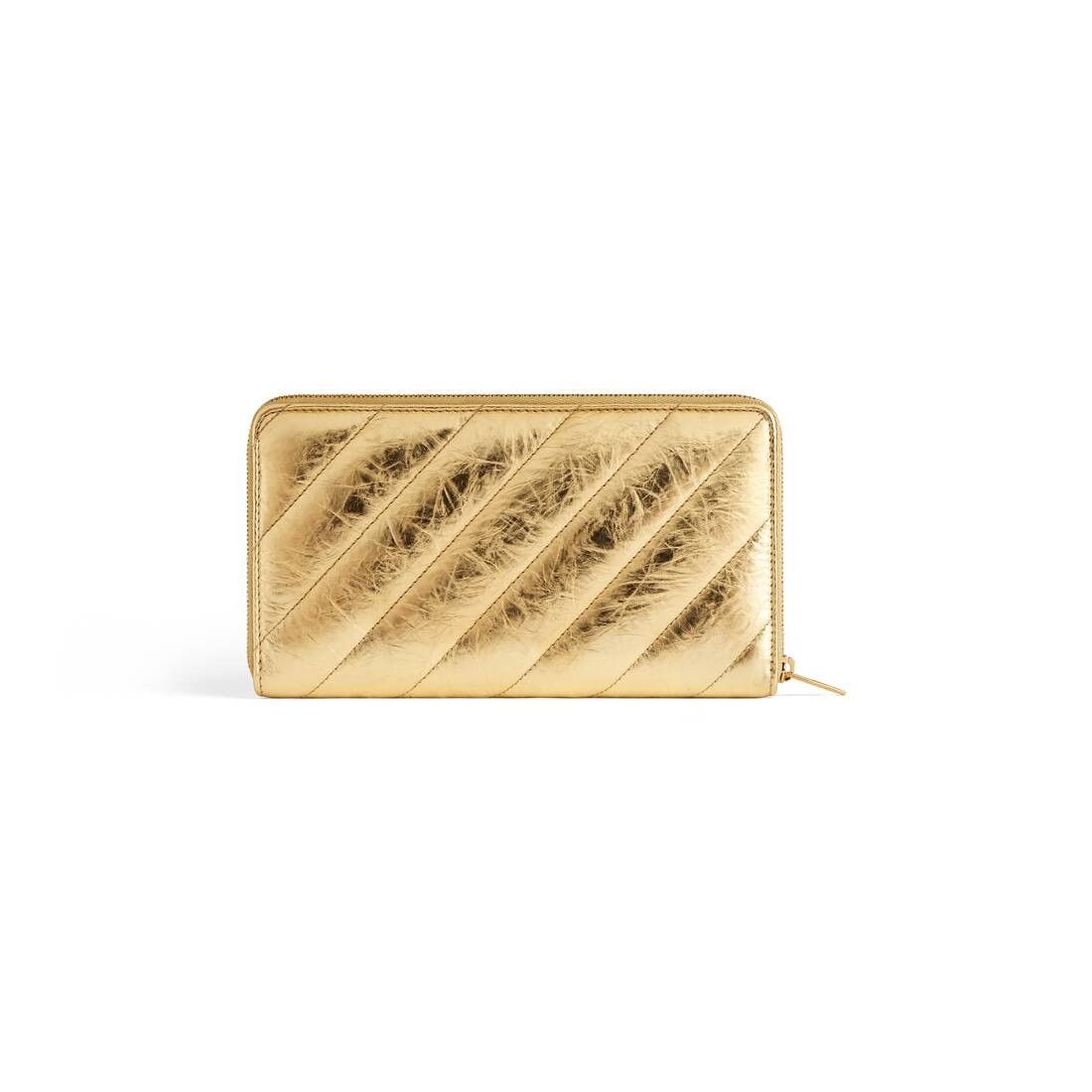 Balenciaga o1tr1nto0525 Size: OS / Crush Continental Wallet Metallized Size ONE SIZE - 2 Thumbnail