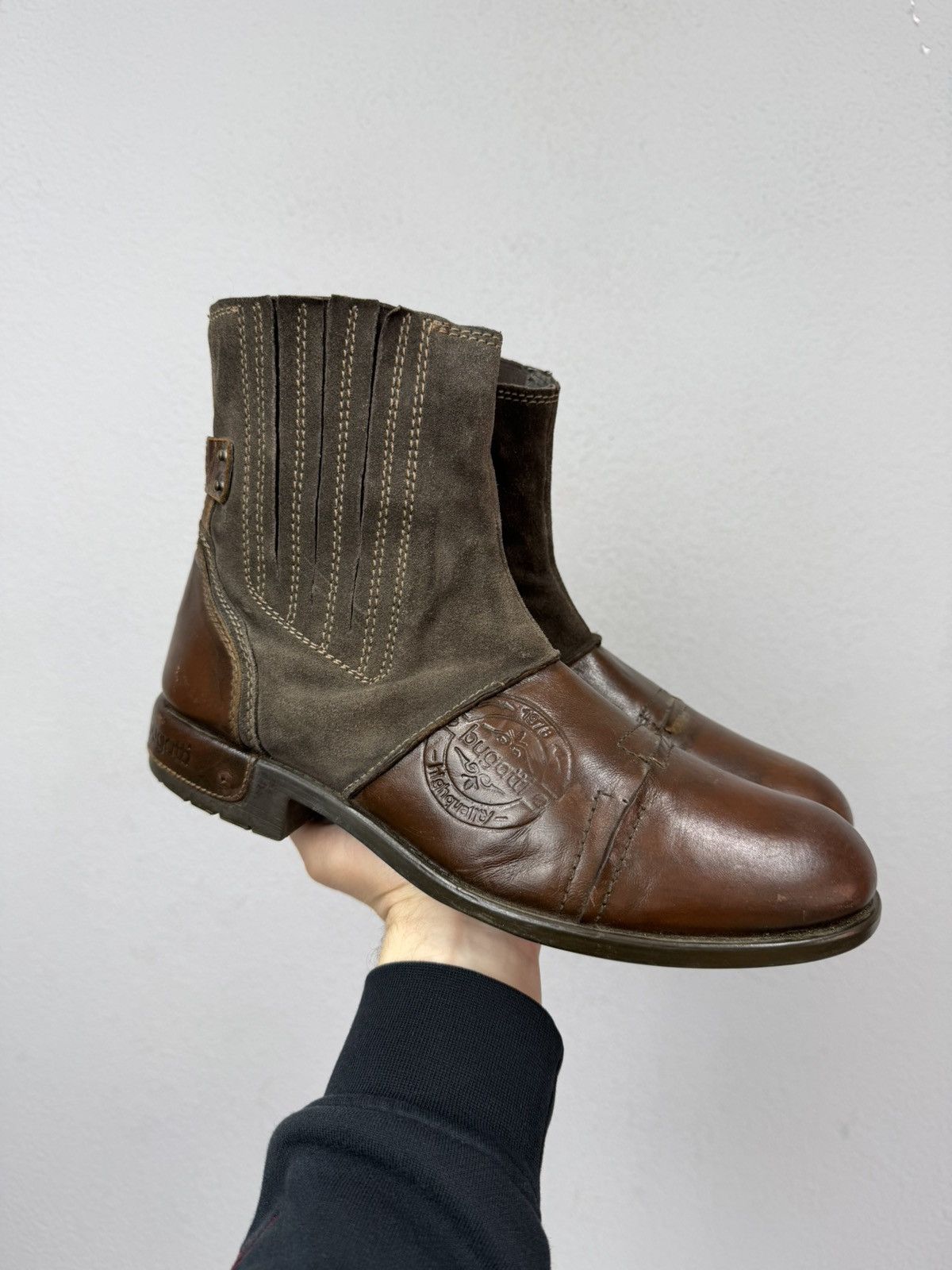 If Six Was Nine Vintage Y2K Brown Leather Side Zip Boots Guidi Marsell Style Size US 9 / EU 42 - 2 Thumbnail