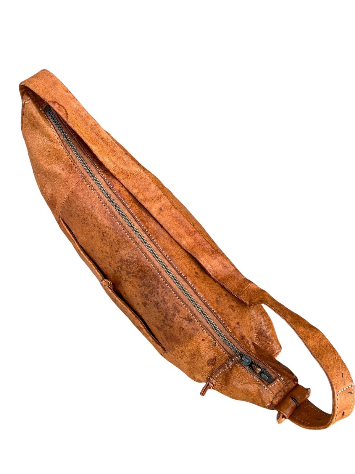Leather Genten Japan Fade Patina Leather Bag Banana Size ONE SIZE - 18 Thumbnail
