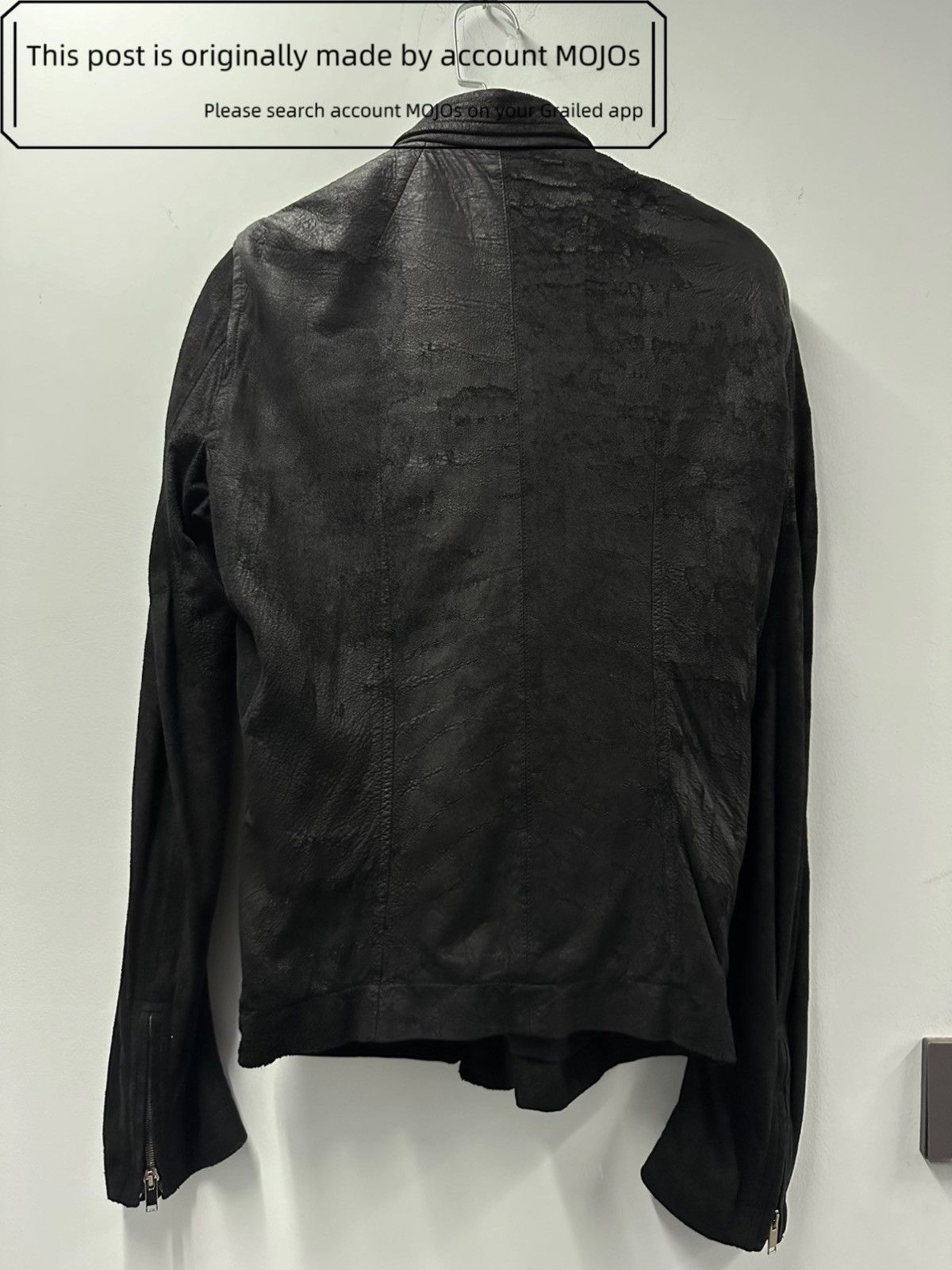Rick Owens Sz 46 Rick Owens Distressed Suede Cross Zip Biker Jacket Size US S / EU 44-46 / 1 - 3 Thumbnail