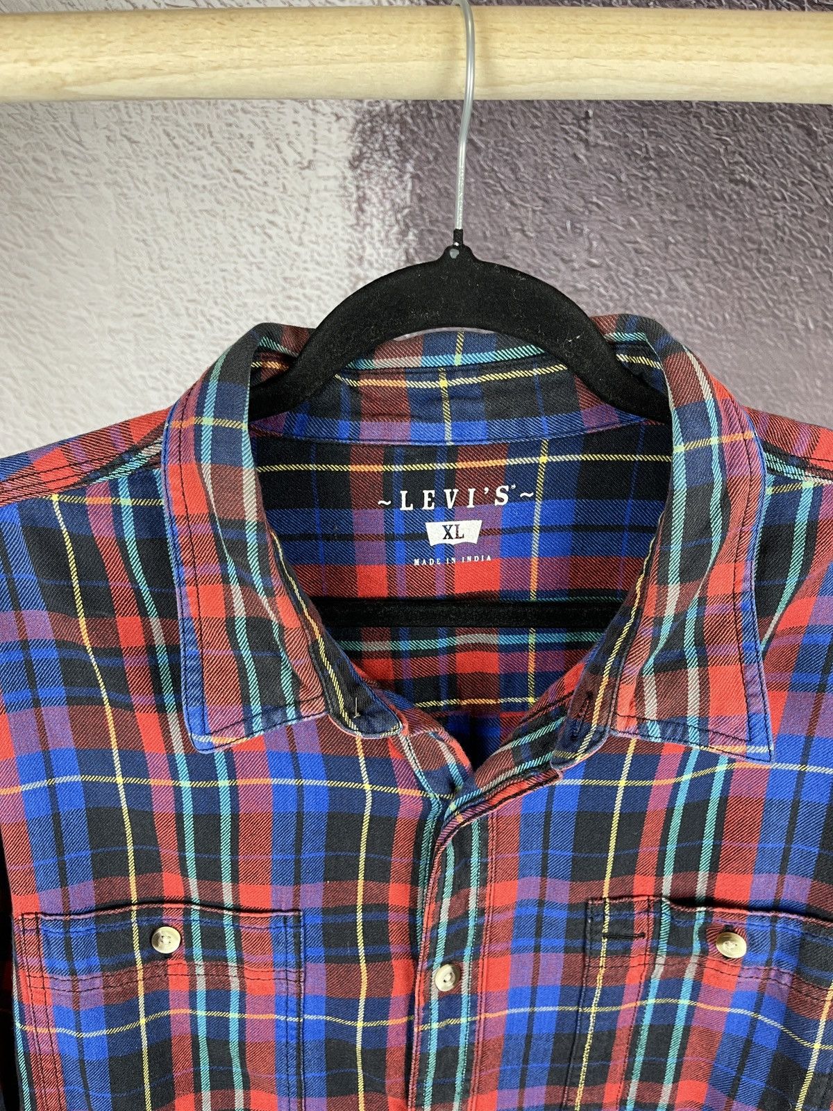 Flannel Levi’s vintage y2k multicolour flannel long sleeve shirt Size US XL / EU 56 / 4 - 7 Thumbnail
