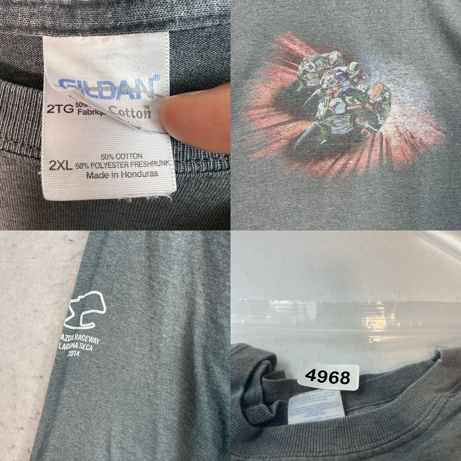 Gildan VINTAGE Gildan 2014 FIM Superbike World Championship Long Sleeve T-Shirt Adult 2XL Gray Motorcycle Mens Size US XXL / EU 58 / 5 - 8 Thumbnail