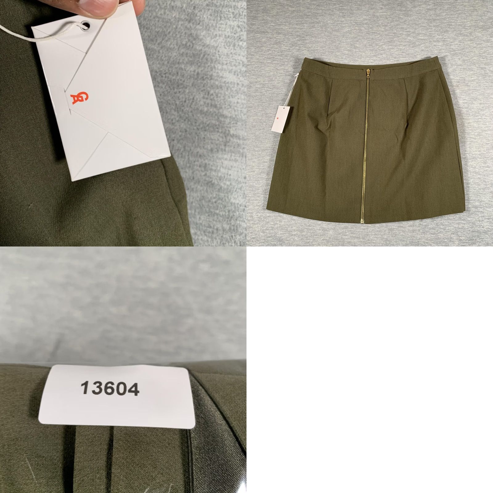 Good American Good American Skirt Womens 12 Sage Green Short Pencil Zip Back Lined Stretch Skirt Womens 12 Sage Green Short Pencil Zip Back Lined Stretch Size 34" / US 12 / IT 48 - 8 Thumbnail