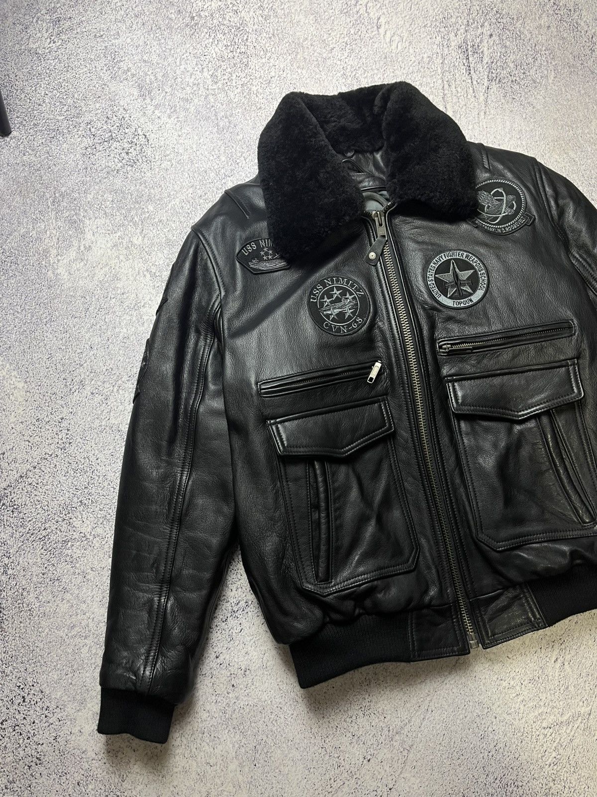 Vintage Vintage Leather Bomber Jacket Top Gan B3 Avirex Y2K Rare Size US M / EU 48-50 / 2 - 7 Thumbnail