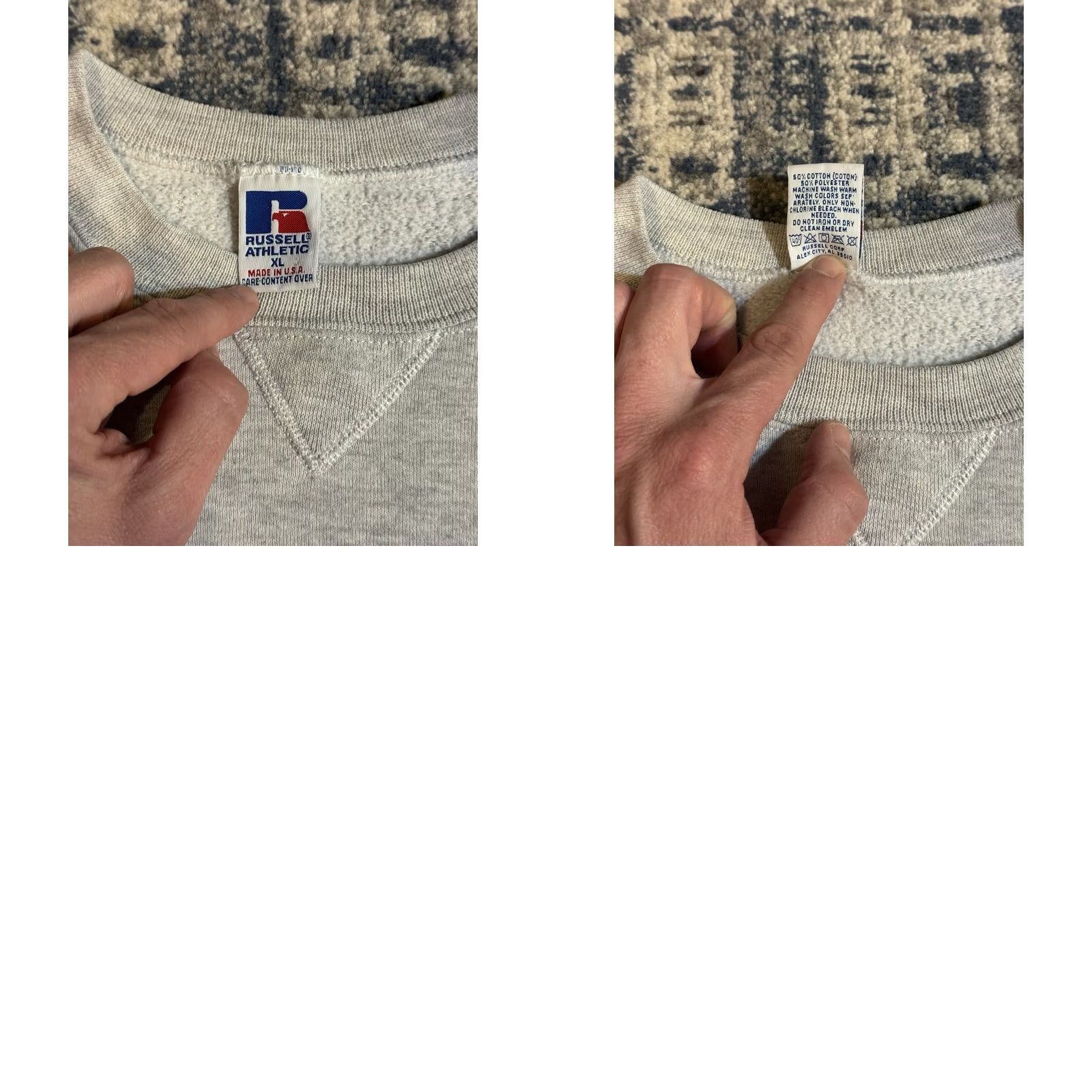 Russell Athletic VINTAGE Russell Athletic Sweatshirt XL Graphic Print 90s Spartans Vs. Wolverines Crew Neck Men Gray Size US XL / EU 56 / 4 - 8 Thumbnail