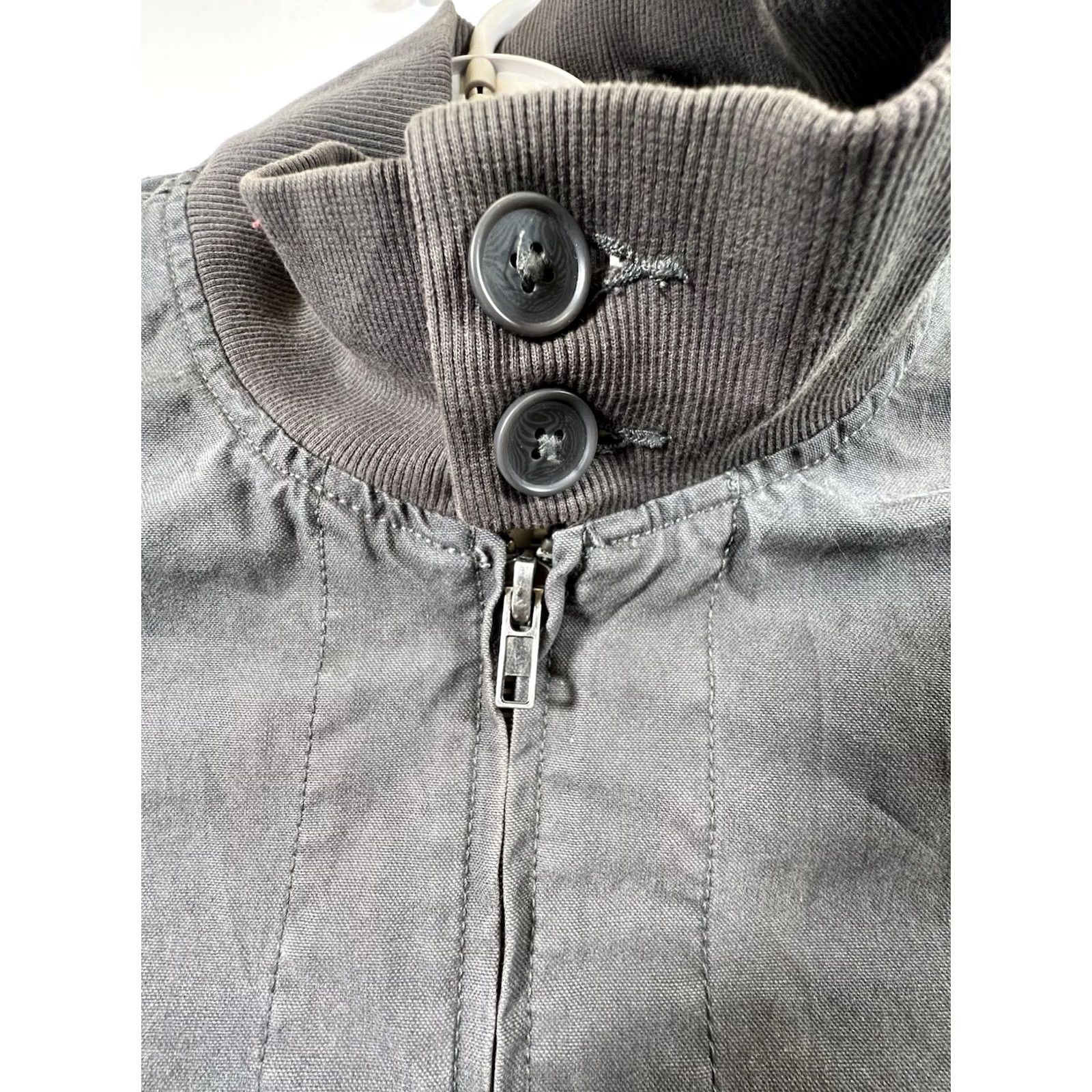 Converse Converse ONE STAR Canvas Bomber Jacket Regular L Gray/Black Zipper Men’s Lightweight Mid-Length Stars Shirt/Coat Size US L / EU 52-54 / 3 - 7 Thumbnail