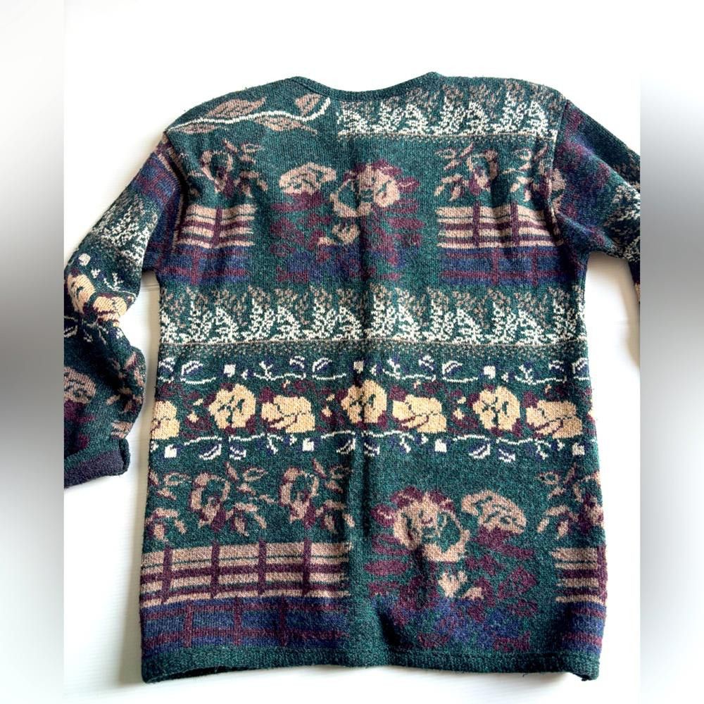 Designer Vintage Wool 80/90’s Cardigan Size S / US 4 / IT 40 - 2 Thumbnail