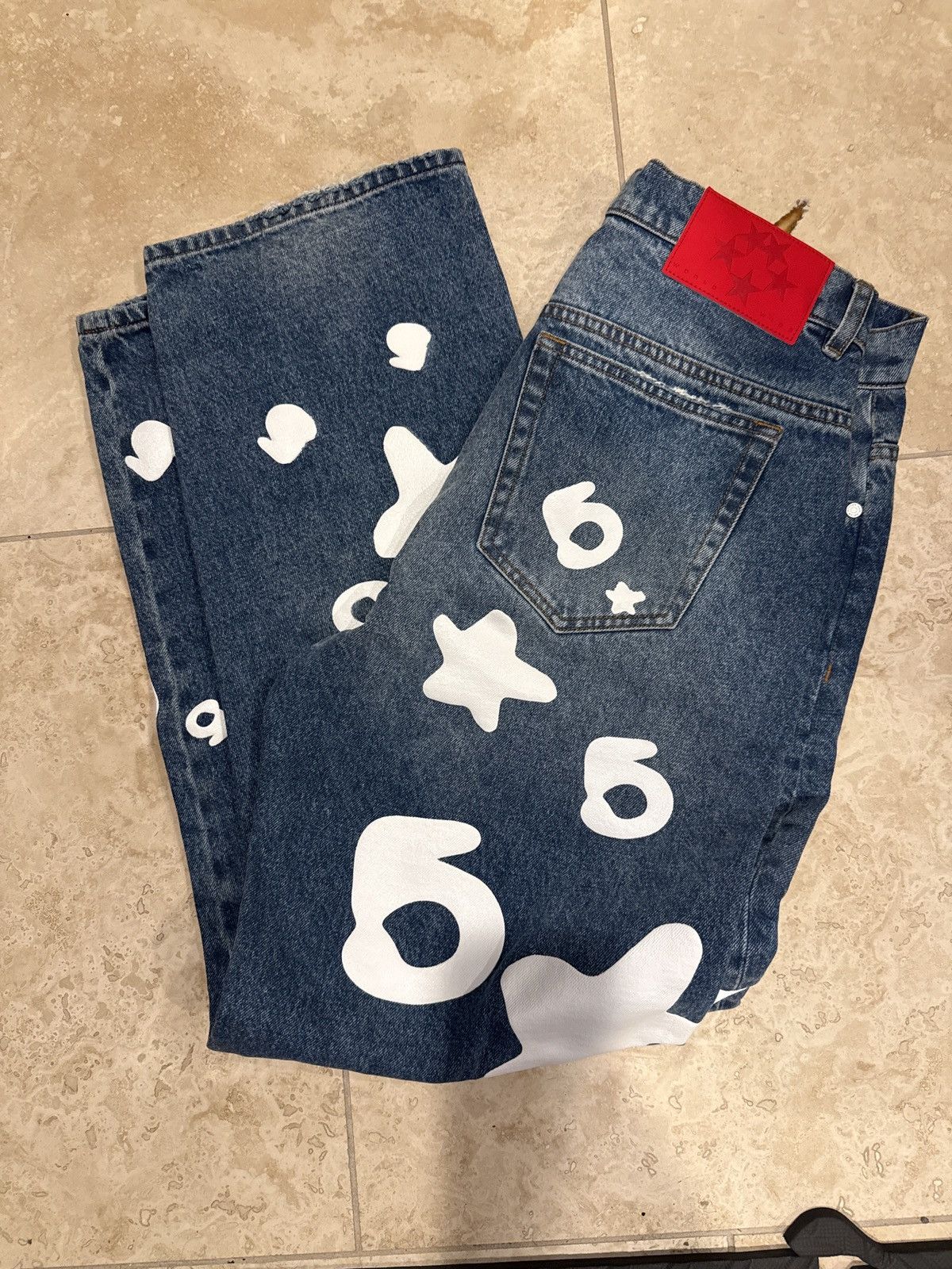 Sp5der Sp5der Beluga Wash Denim 'Light Indigo Wash' Size US 30 / EU 46 - 1 Thumbnail