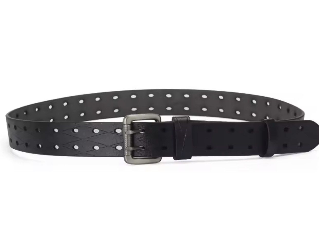 Leather Double Needle Buckle Classic Design Size ONE SIZE - 2 Thumbnail
