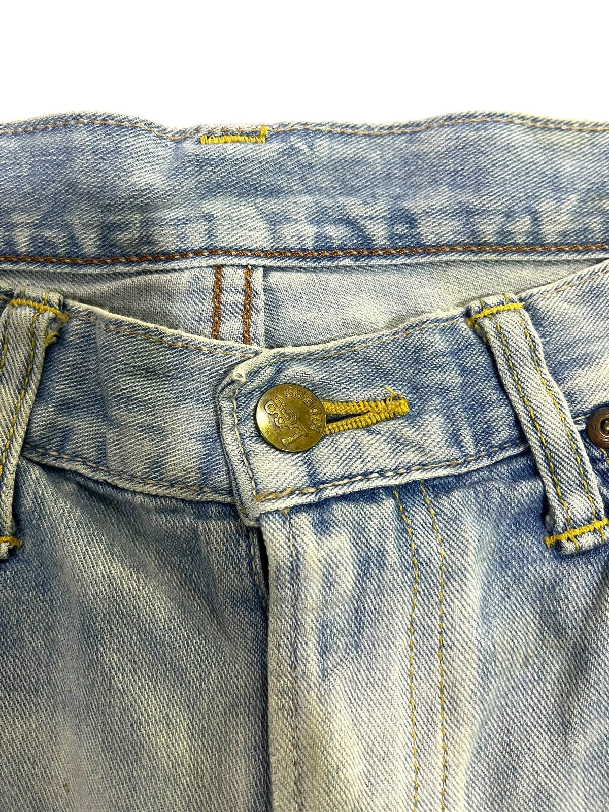 If Six Was Nine VINTAGE LADY LEE RIDERS LIGHT BLUE WASHED DENIM Size 33" - 7 Thumbnail