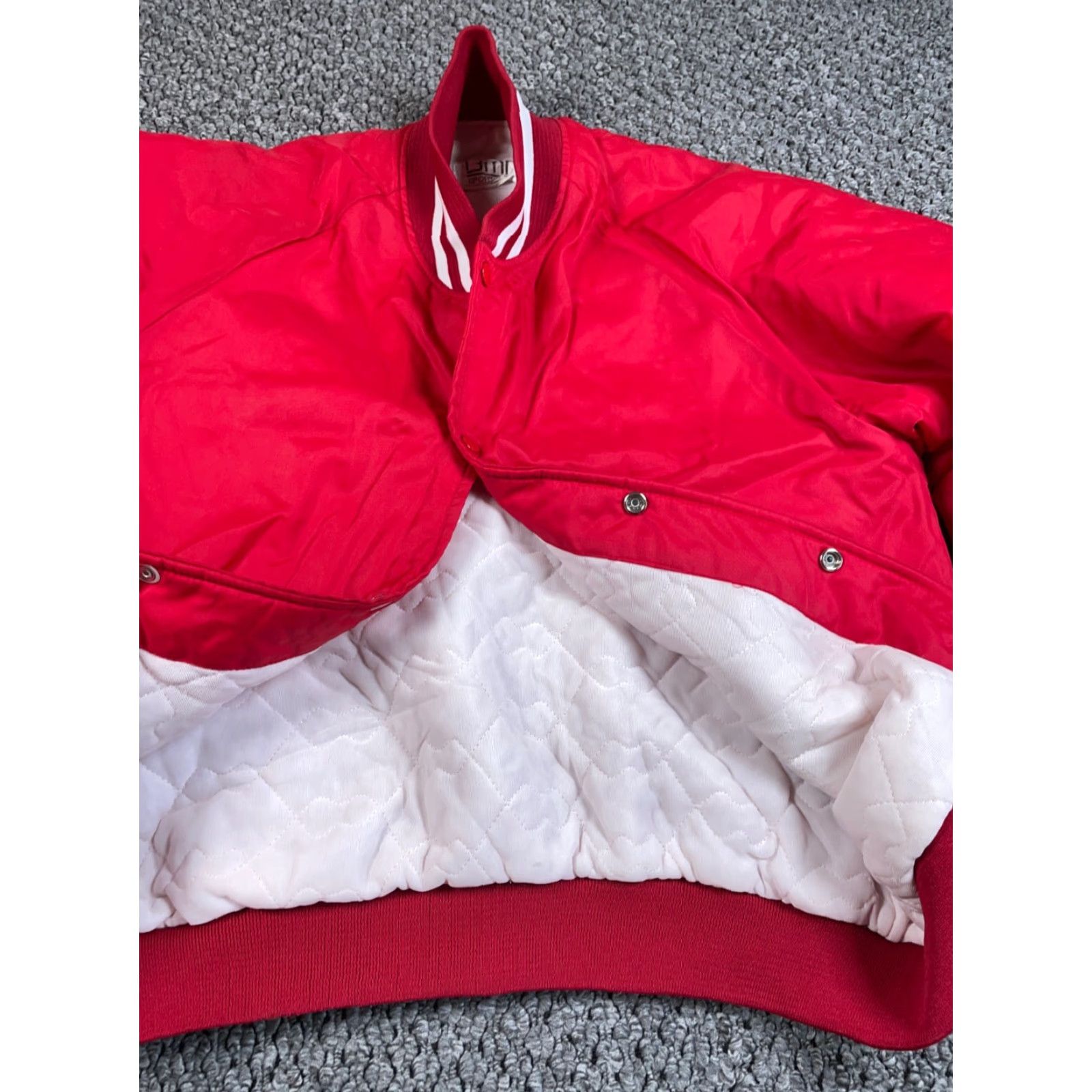Vintage VINTAGE Mason Michigan County Seat Old Car Club Bomber Jacket Adult Large Red Satin 80s Retro Mens Size US L / EU 52-54 / 3 - 6 Thumbnail