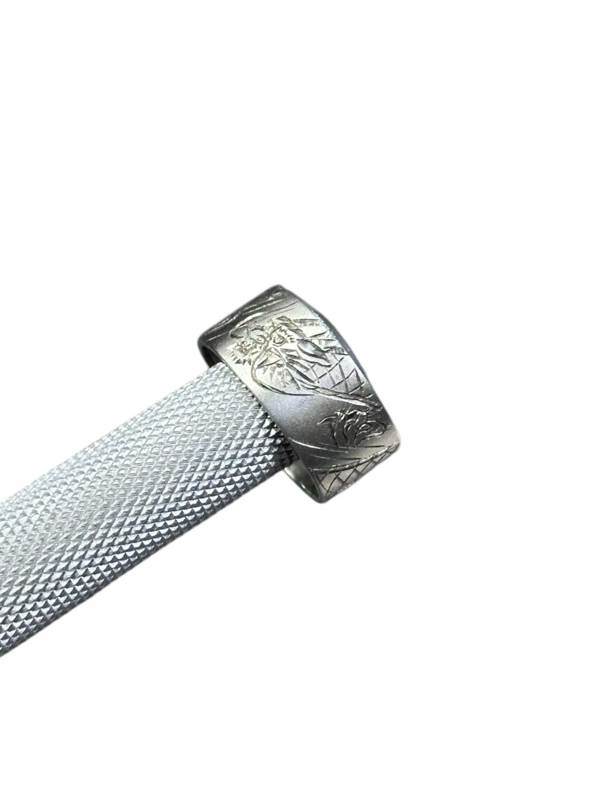 Vintage 2000s HANDCRAFT PLATINUM COATED CELESTIAL DRAGON SILVER RING Size ONE SIZE - 1 Thumbnail