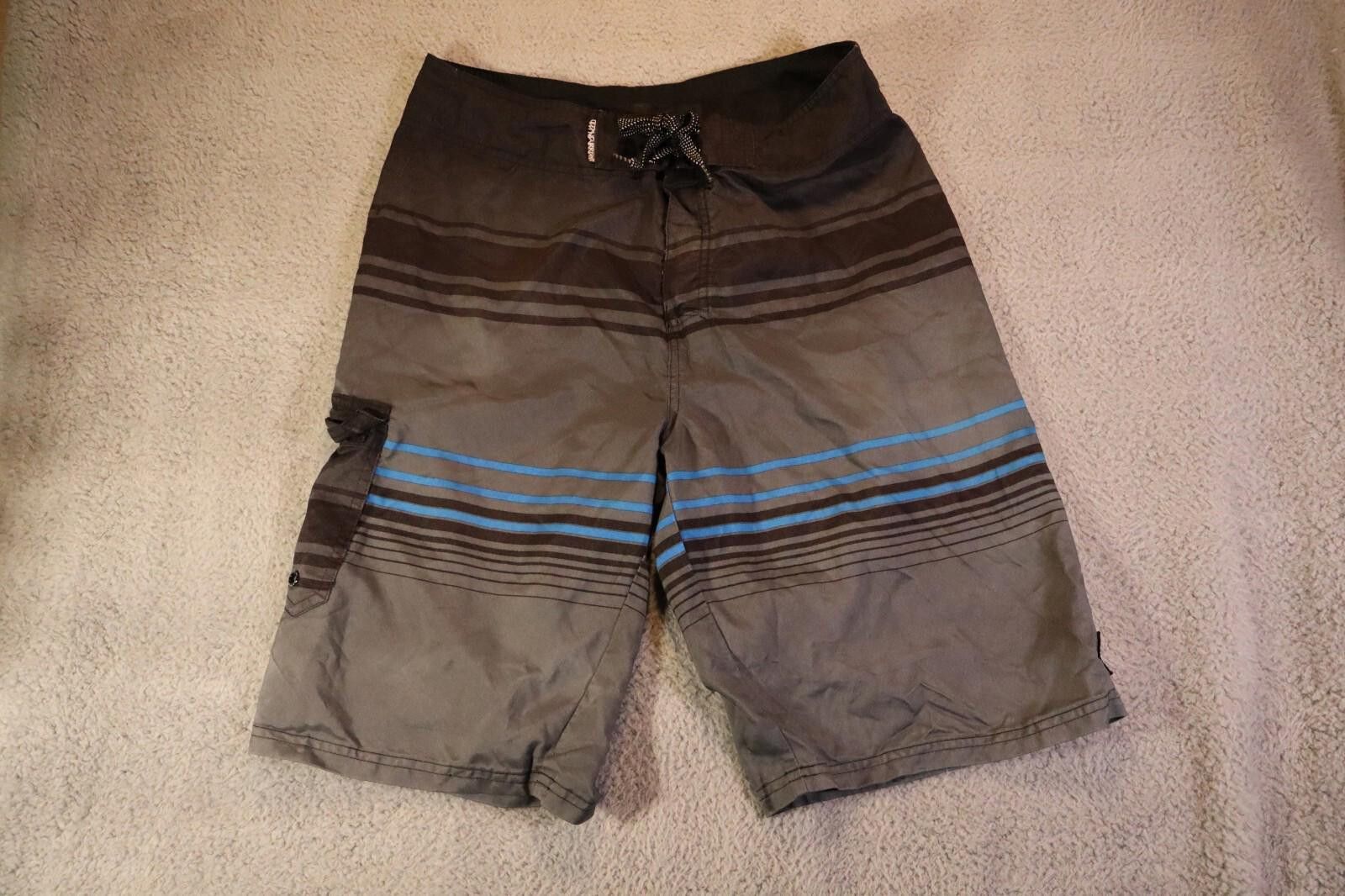 Ocean Current Quiksilver Swim Trunks Board Shorts men 32 Grey Striped Size US 32 / EU 48 - 1 Thumbnail
