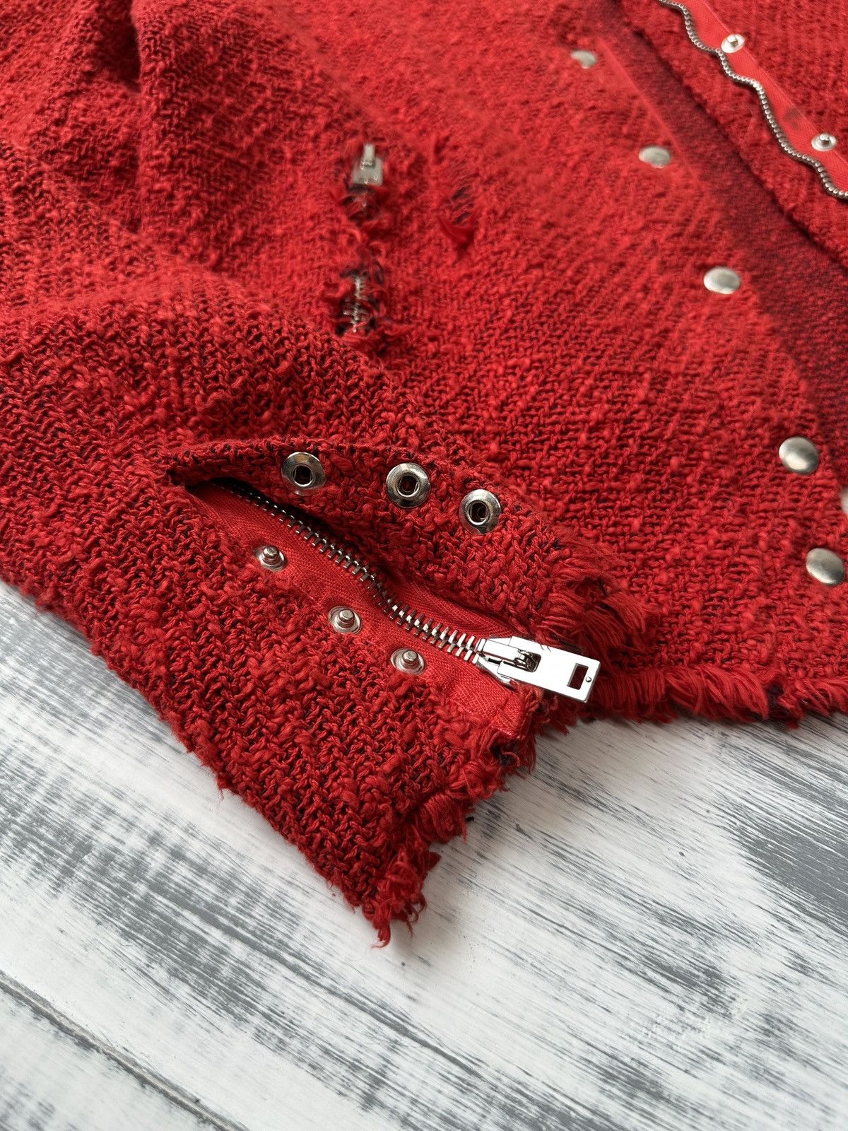 Iro IRO Agnette Tweed Jacket Red size 3 Size XS / US 0-2 / IT 36-38 - 9 Thumbnail