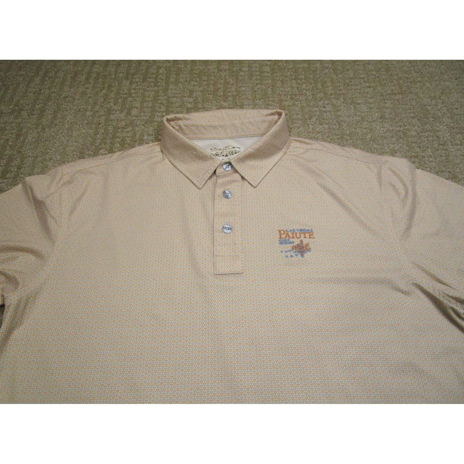 Vintage Straight Down Golf Polo Shirt Men XL Orange Geometric Logo Short Sleeve Polo Size US XL / EU 56 / 4 - 2 Thumbnail