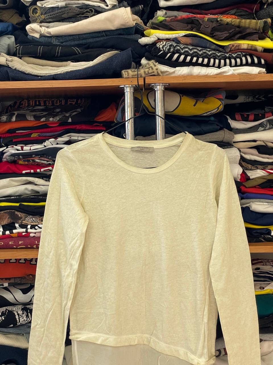 Allsaints AllSaints Avant Garde Long Sleeve Tee T-shirt Abstract Style Size S / US 4 / IT 40 - 2 Thumbnail