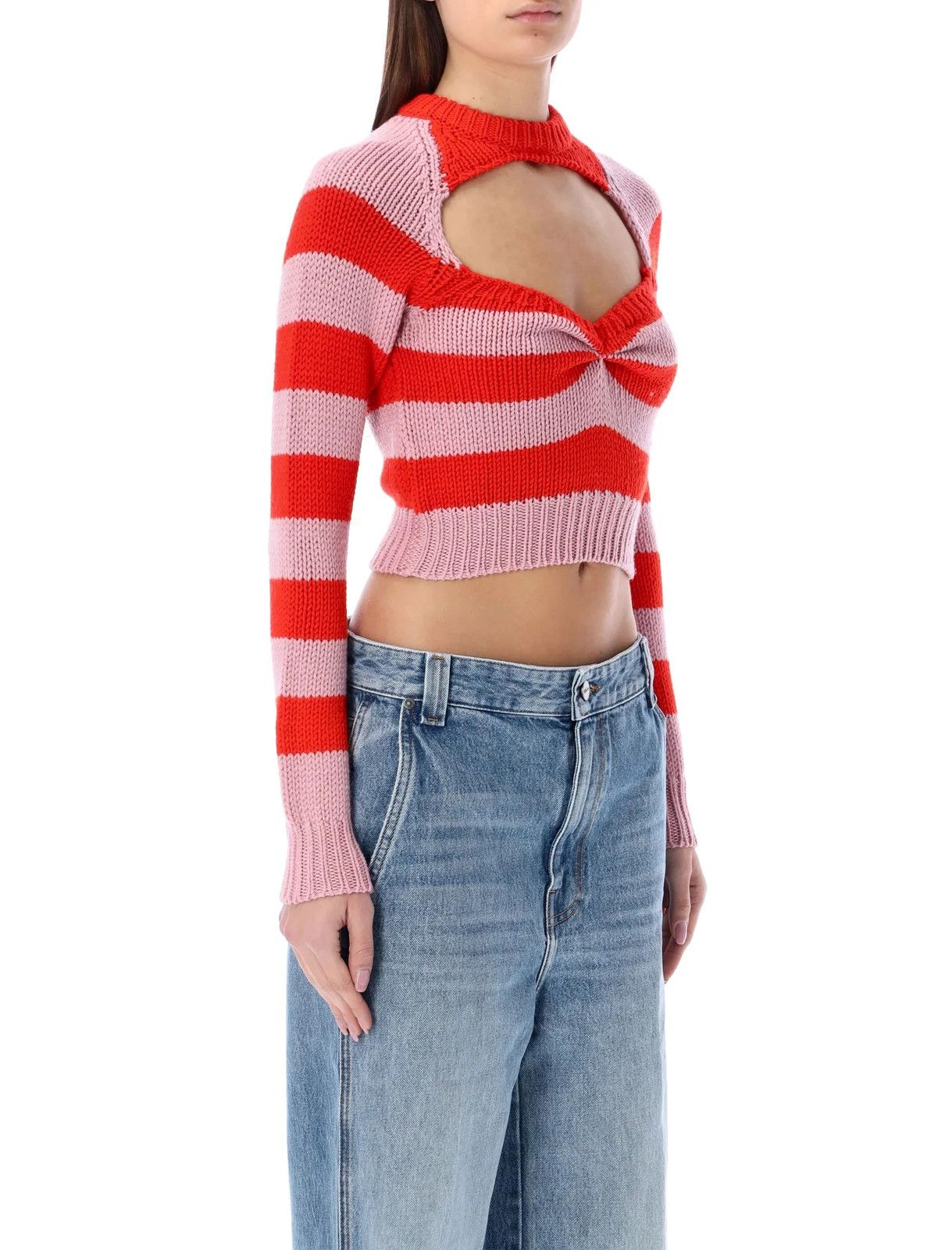 Marni o1y1125 Crewneck Sweater in Pink/Red Size XS / US 0-2 / IT 36-38 - 3 Thumbnail