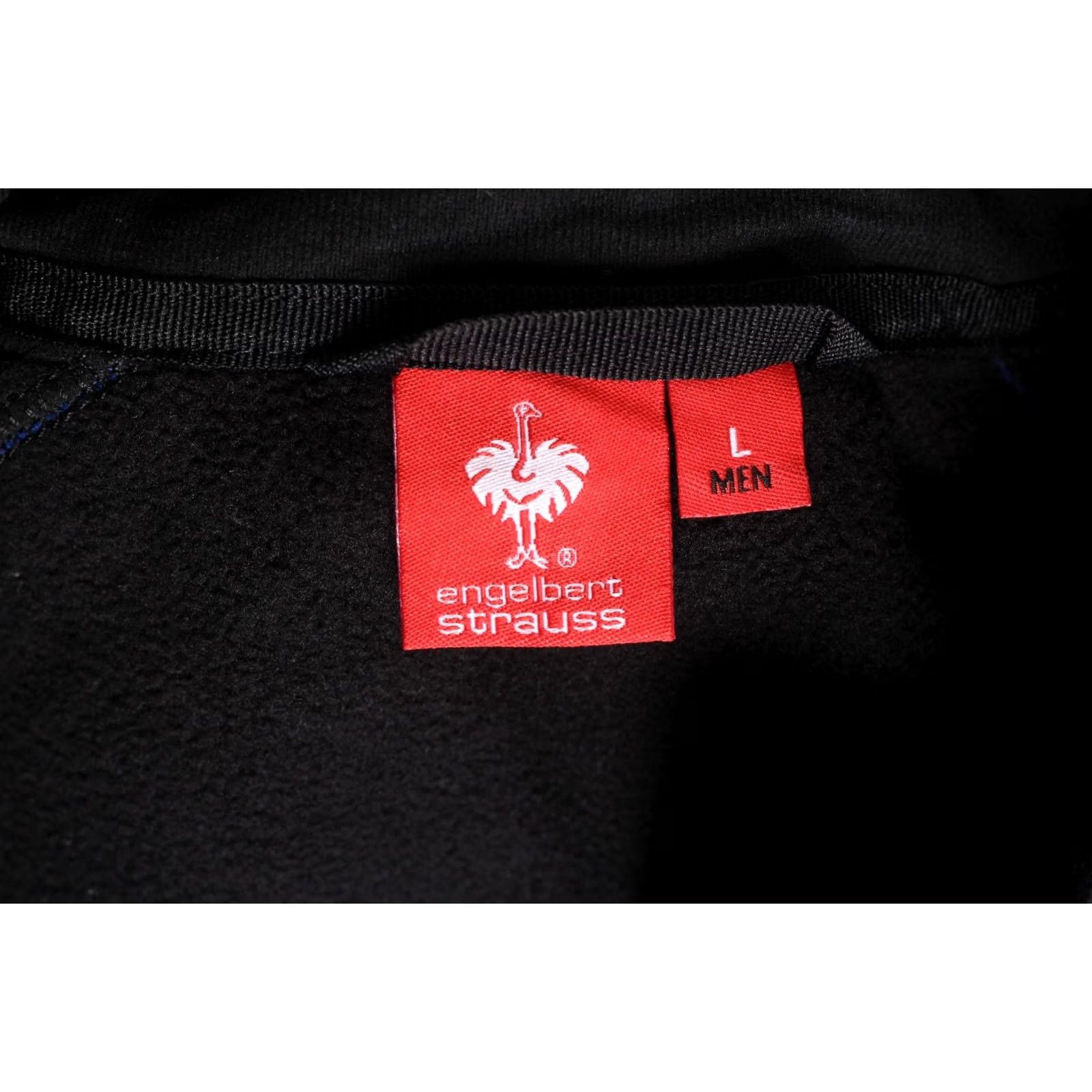Vintage ENGELBERT STRAUSS Dryplexx Workwear Soft Shell Jacket Men L Black Zip Hooded Mid-Length Size US L / EU 52-54 / 3 - 7 Thumbnail