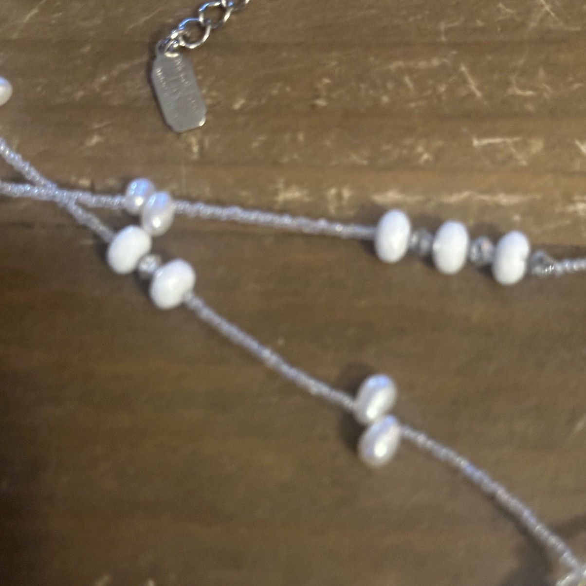 Other Layered white bead and pearl seed bead Y necklace Size ONE SIZE - 5 Thumbnail