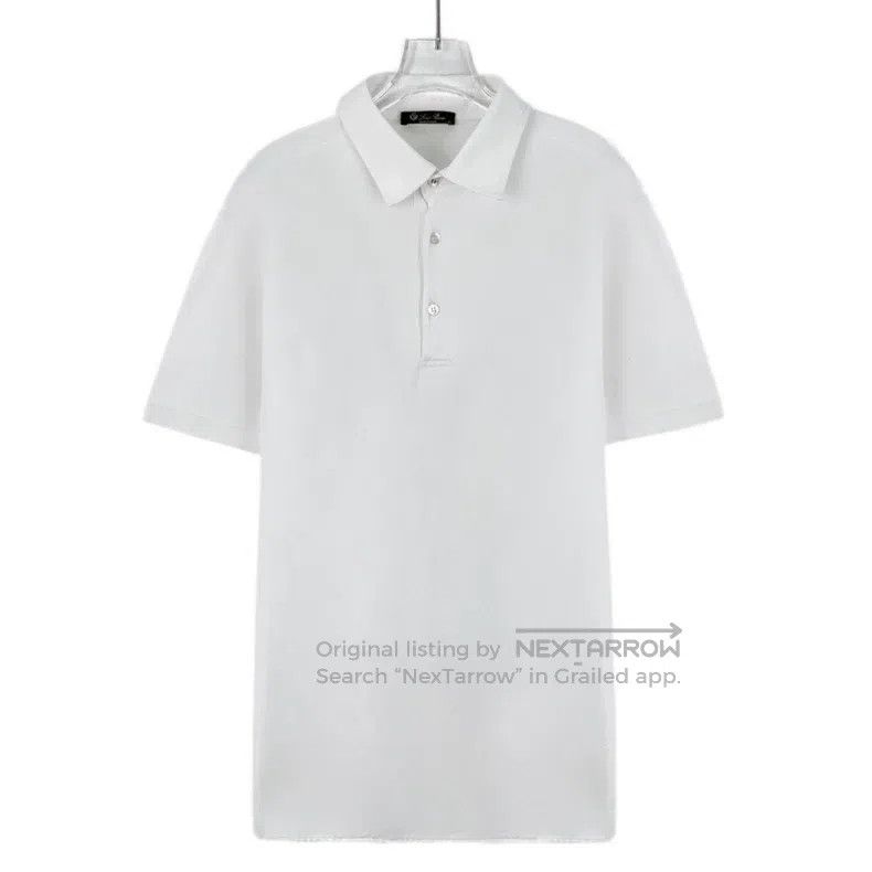 Loro Piana Loro Piana White cotton collar single-breasted short-sleev Size US XL / EU 56 / 4 - 1 Thumbnail
