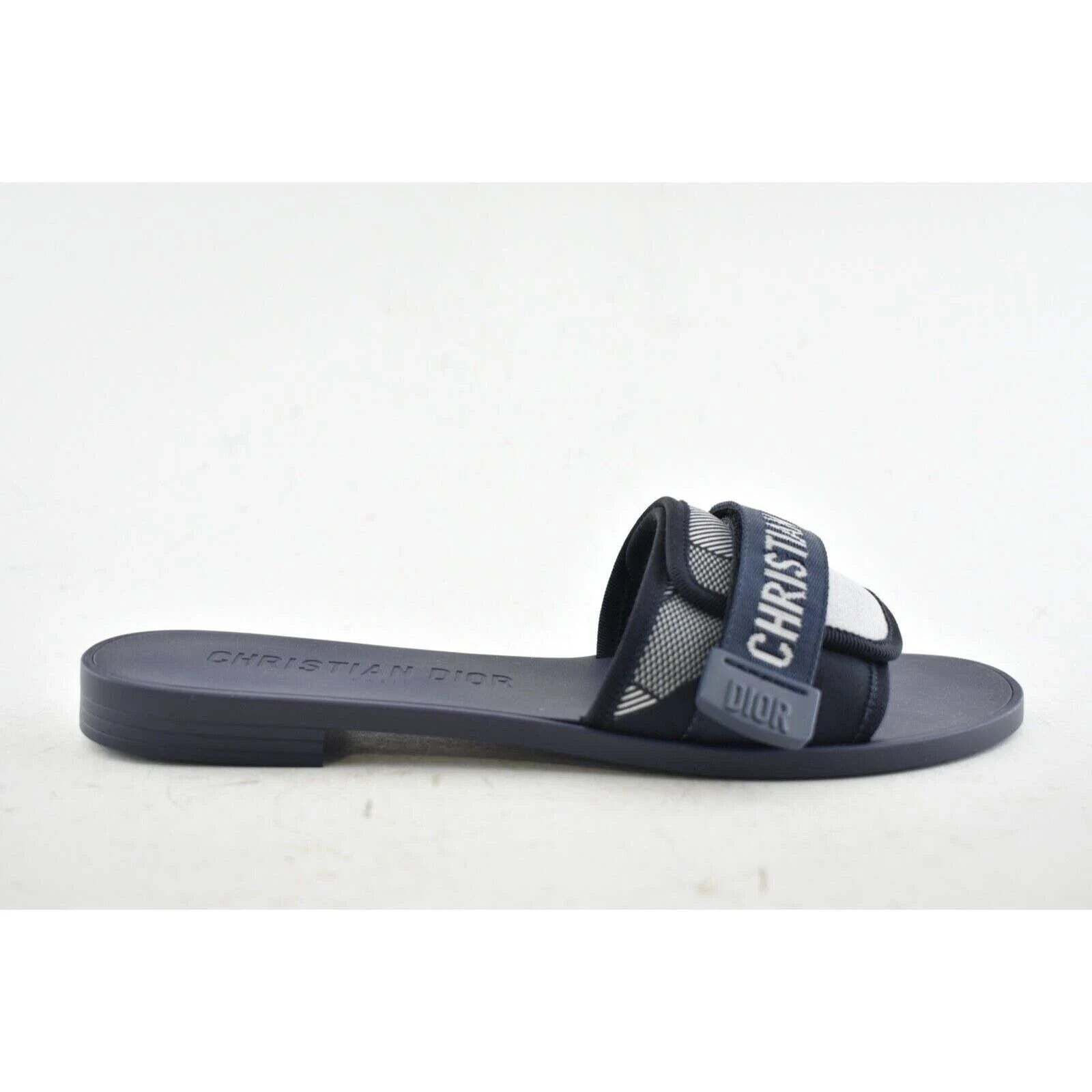 Dior Dio(r)evolution Dway Rubber Logo Slide Mule Flat Sandal 37 Size US 7 / IT 37 - 2 Thumbnail