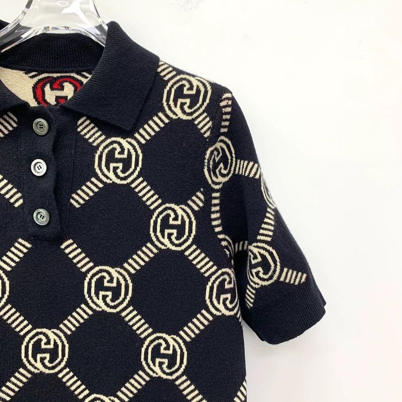 Gucci Gucci Colour-blocked logo jacquard full-printed wool lapel Size S / US 4 / IT 40 - 5 Thumbnail