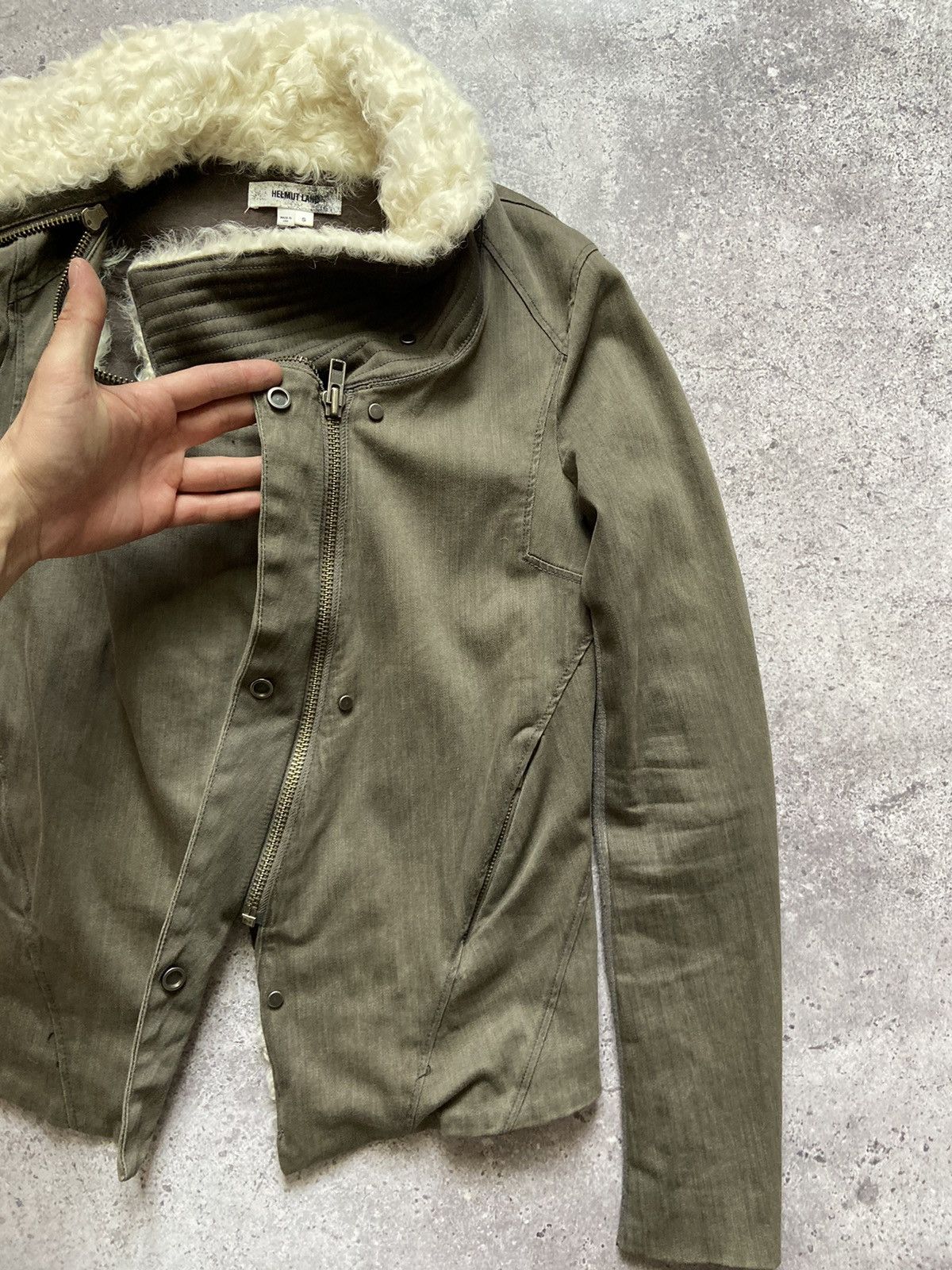 Helmut Lang Helmut Lang earth washed Fur high neck jacket Size S / US 4 / IT 40 - 7 Thumbnail
