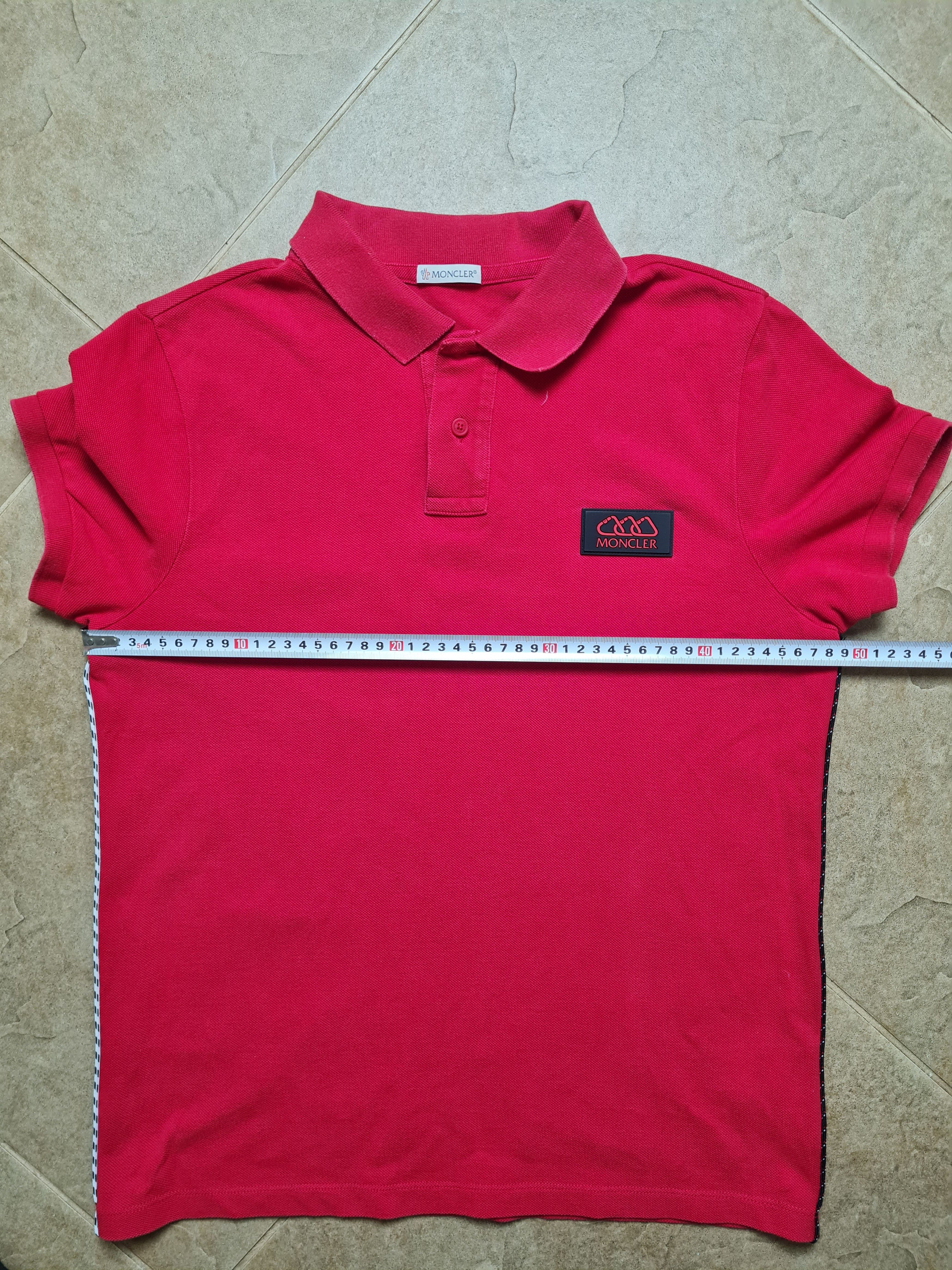 Moncler Mens T-Shirt MONCLER Logo Patch Polo Shirt In Red Size S Size US S / EU 44-46 / 1 - 4 Thumbnail