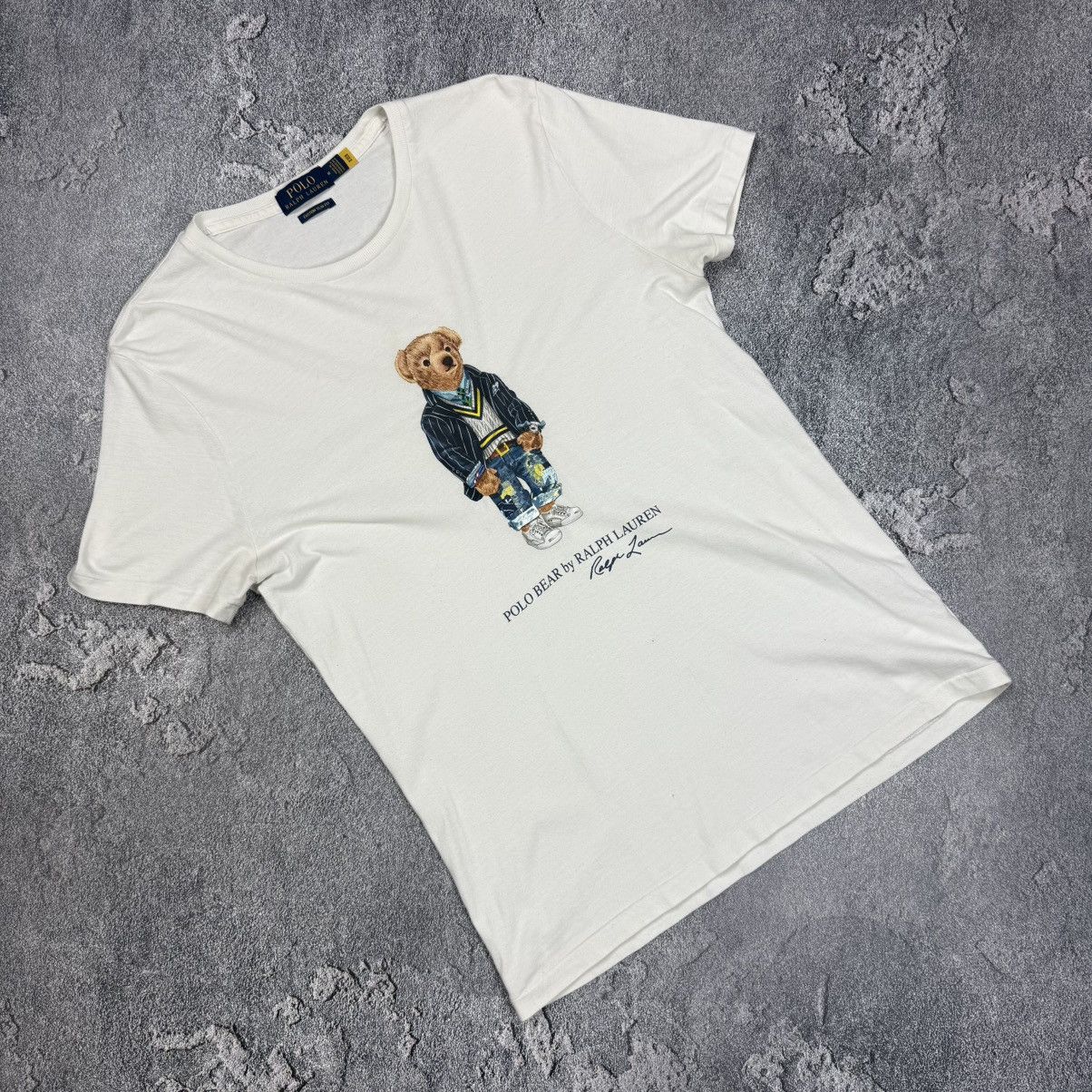 Polo Ralph Lauren Polo Ralph Lauren Polo Bear Graphic Tshirt White Size M Size US M / EU 48-50 / 2 - 2 Thumbnail