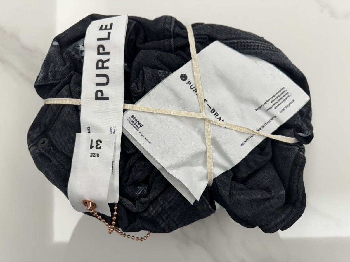 Purple P001 Black Resin Knee Slit Size US 31 - 12 Thumbnail