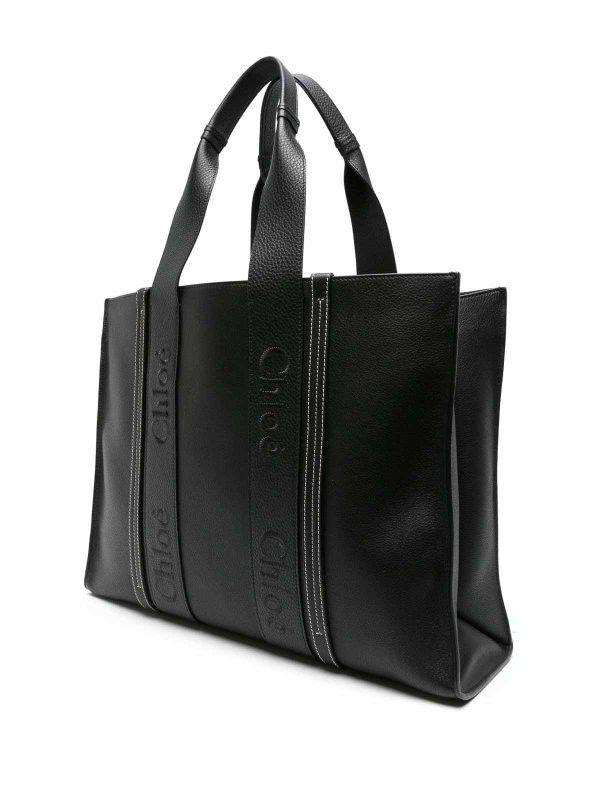 Chloe o1loc1c10425 Size: OS / Woody Large Tote Bag in Black Size ONE SIZE - 2 Thumbnail