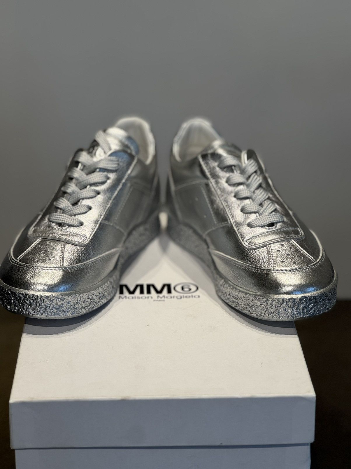 Maison Margiela MM6 silver sneakers 36 Size US 6 / IT 36 - 4 Thumbnail