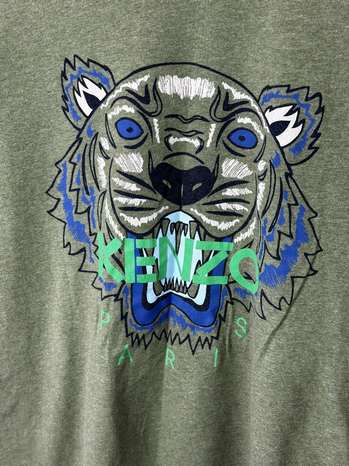 Kenzo Luxury Kenzo Tiger Logo Tee Vintage Green Size US L / EU 52-54 / 3 - 5 Thumbnail