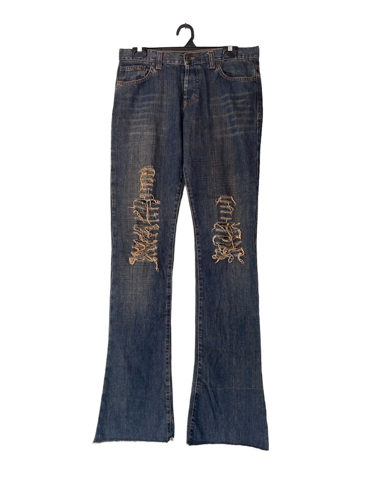 Dolce & Gabbana Rare DOLCE & GABBANA Distressed Flare Jeans W32” Size 32" / US 10 / IT 46 - 1 Thumbnail