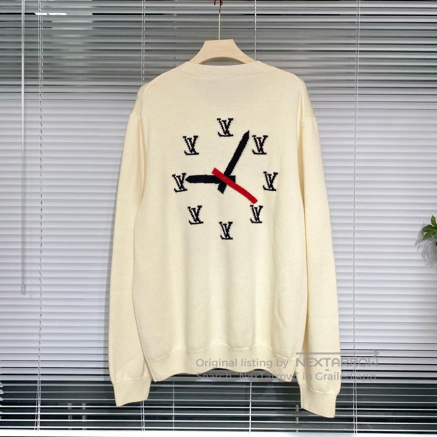 Louis Vuitton LV Wool Sweater Clock Jacquard Logo. Size US XXL / EU 58 / 5 - 2 Thumbnail